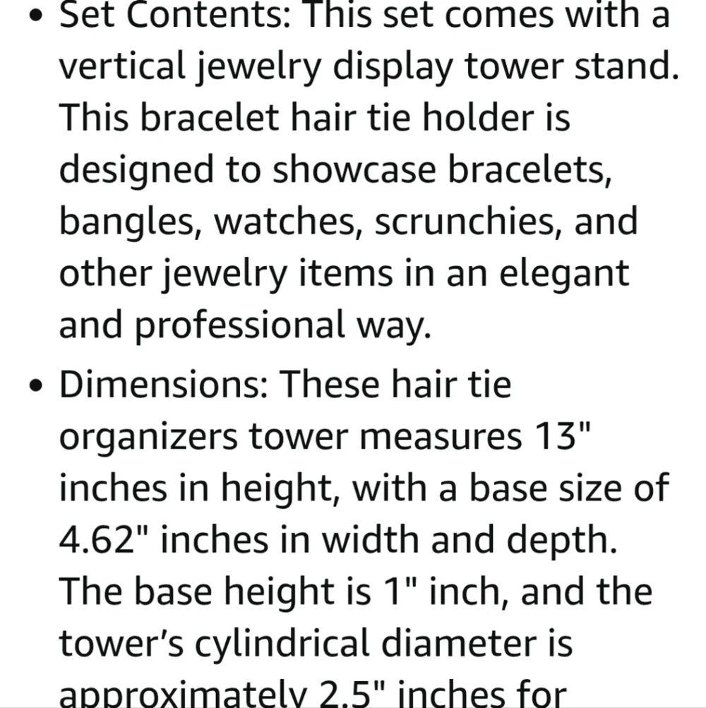 Modern Gunmetal Bracelet/Scrunchie Leatherette Display Stand
